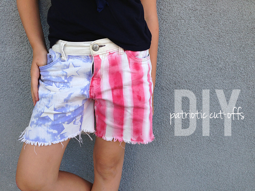 American Flag DIY shorts