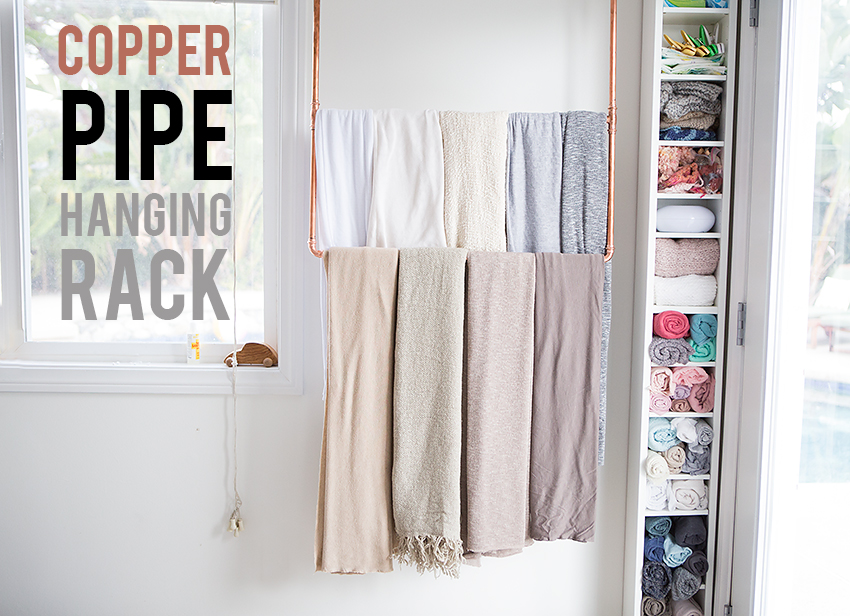 How to Build a Hanging Copper Pipe Rack // DIY