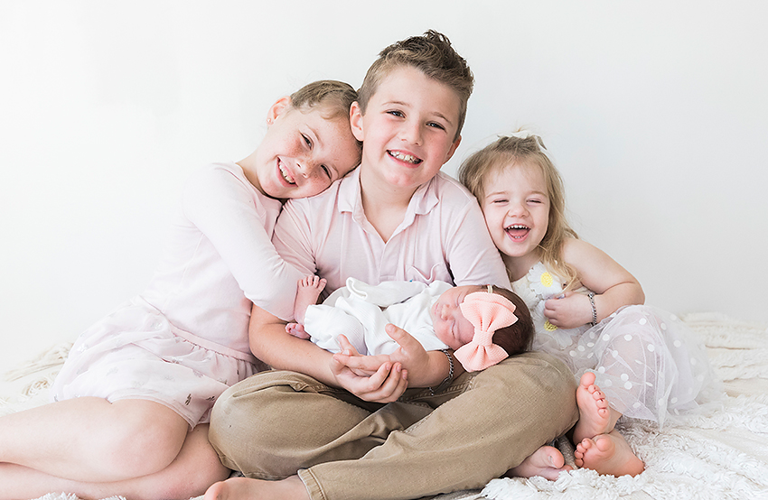 baby and sibling photography