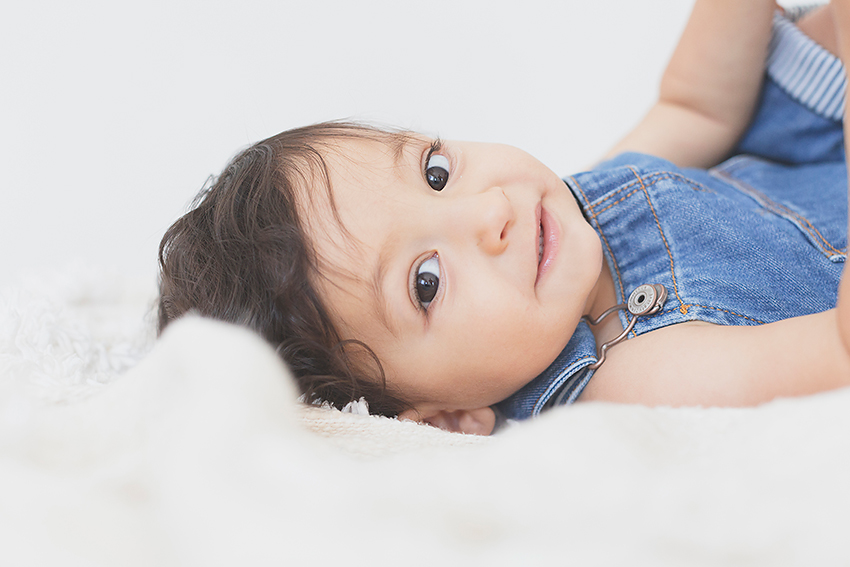 Four Month Baby Photos at Home - Sparkfly Photography